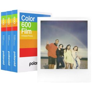 Polaroid 600 Color Film Triple Pack 3x8 Direktbildsfilm Vit, färgad
